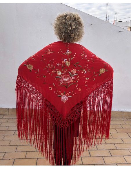 Mantón mano seda 115cm