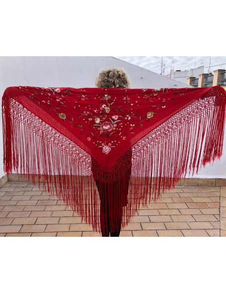 Mantón mano seda 115cm