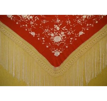 Mantón mano seda 115cm 2