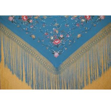 Mantón mano seda 115cm 2