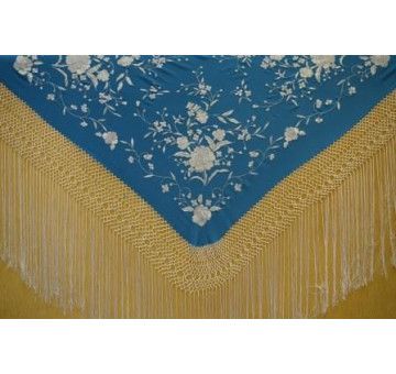 Mantón mano seda 115cm 2