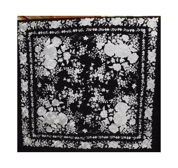 Mantón mano seda 140cm 2