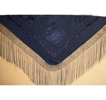 Mantón mano seda 140cm 2