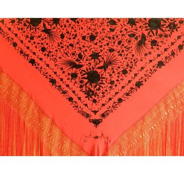 Mantón mano seda 140cm 2