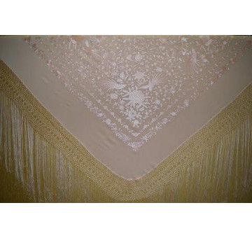 Mantón mano seda 140cm 2