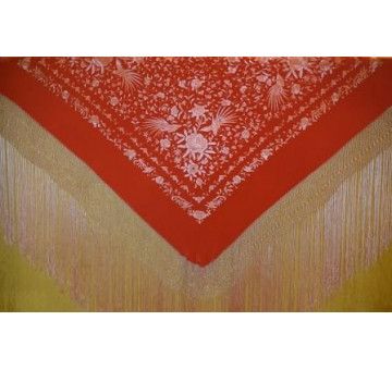 Mantón mano seda 140cm 2