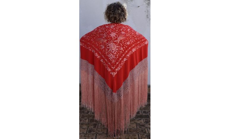 Mantón mano seda 140cm