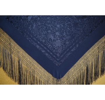 Mantón mano seda 140cm 2