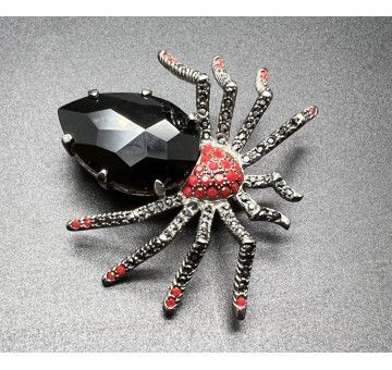 Broche araña plata 2