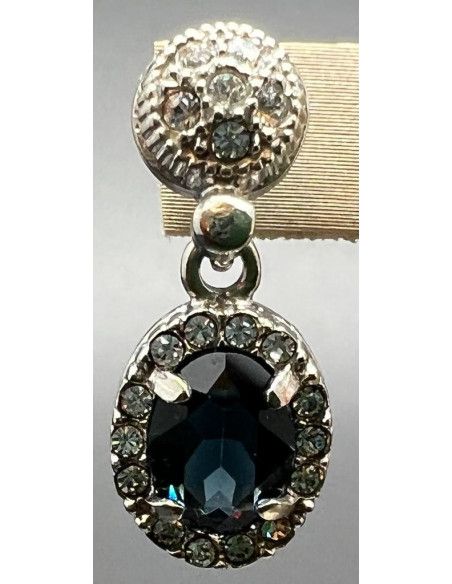 Pendiente zafiro plata