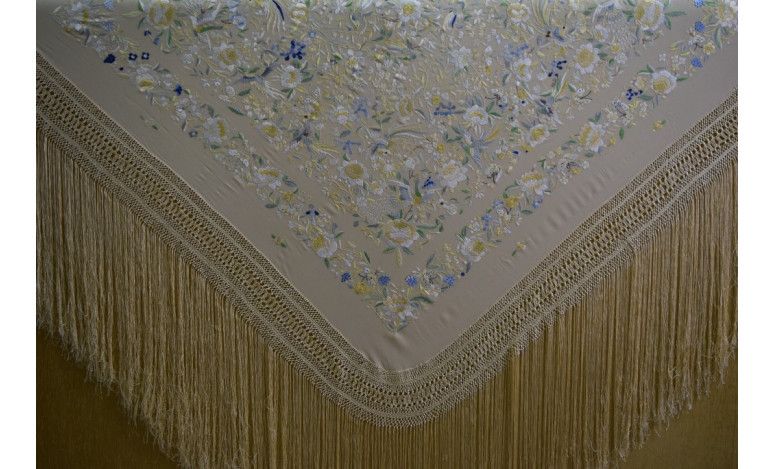 Mantón mano seda 140cm