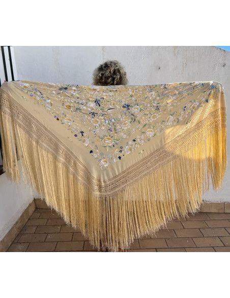 Mantón mano seda 140cm