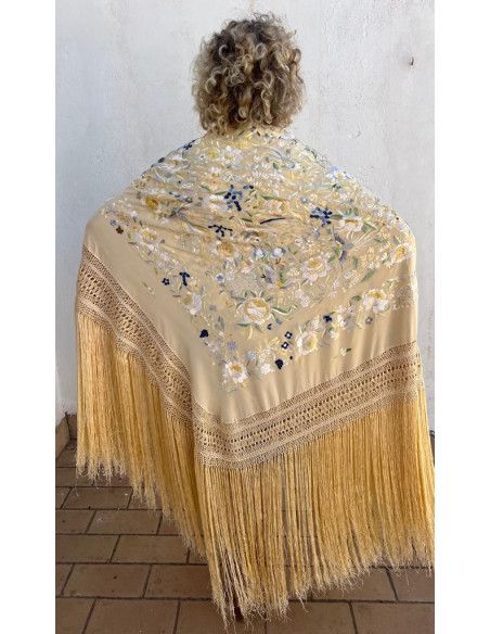 Mantón mano seda 140cm
