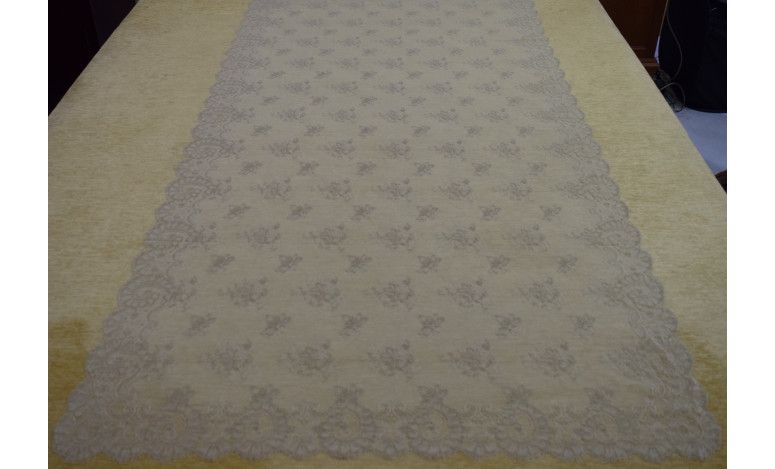 Mantilla bordada a máquina oro 100*220