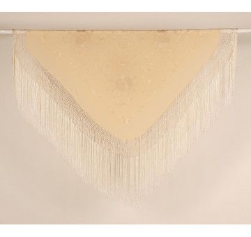 Mantón bordado a mano en seda 115 cm 2