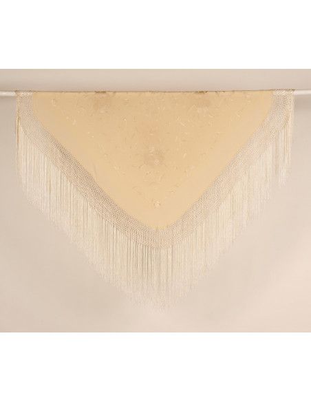 Mantón bordado a mano en seda 115 cm