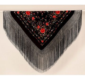 Mantón mano seda 140cm 2