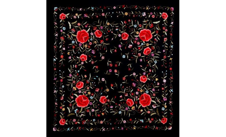 Mantón mano seda 140cm