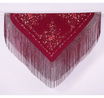 Mantón mano seda 140cm 2