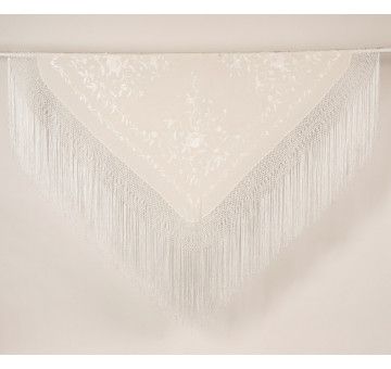 Mantón mano seda 140cm 2