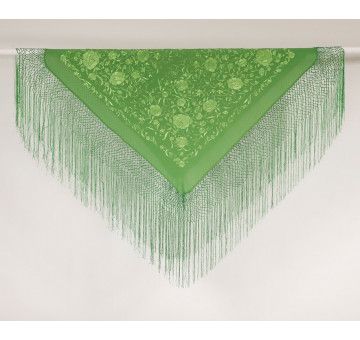 Mantón bordado a mano en seda 100 cm 2