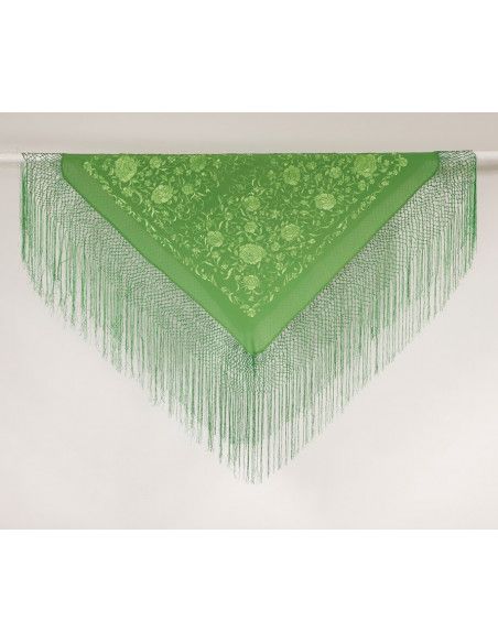 Mantón bordado a mano en seda 100 cm