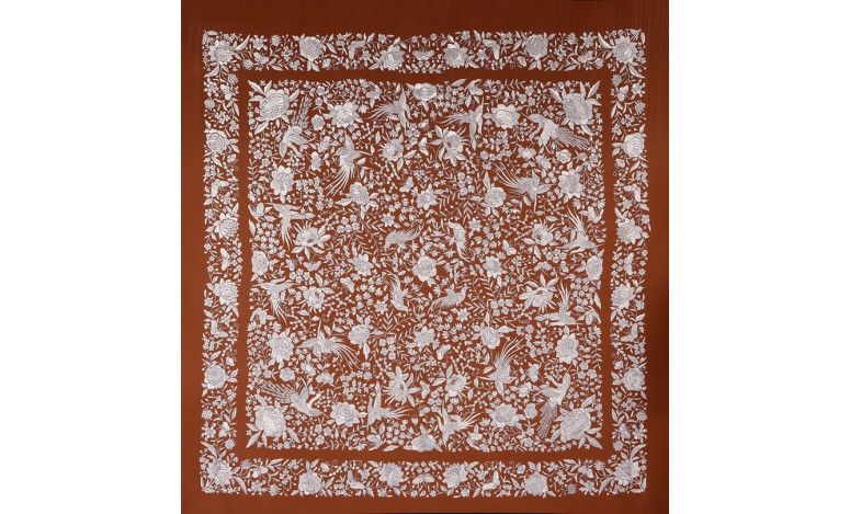 Mantón mano seda 140cm
