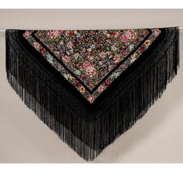 Mantón mano seda 140cm 2