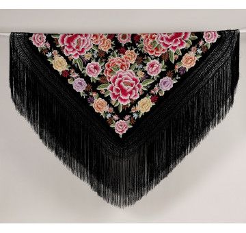 Mantón mano seda 140cm 2