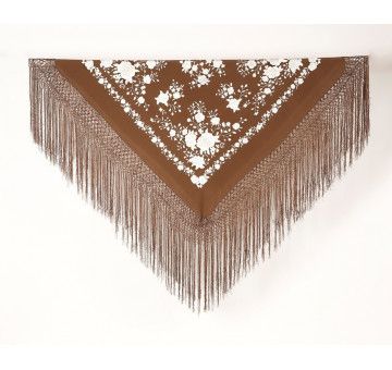 Mantón mano seda 140cm 2