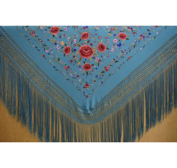Mantón mano seda 140cm 2