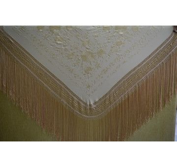Mantón mano seda 140cm 2