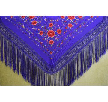 Mantón mano seda 140cm 2