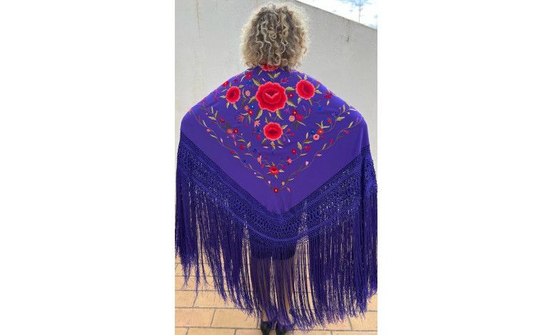 Mantón mano seda 140cm