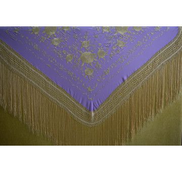 Mantón mano seda 140cm 2