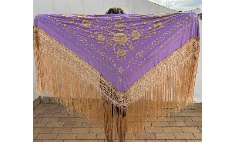Mantón mano seda 140cm