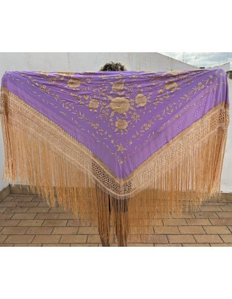 Mantón mano seda 140cm