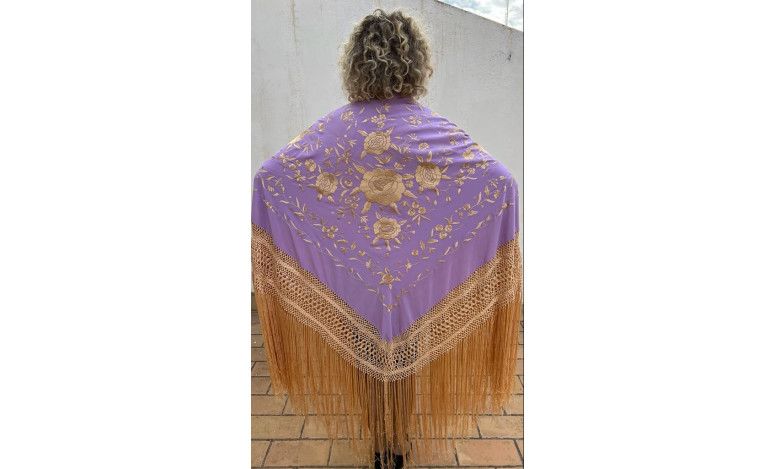 Mantón mano seda 140cm