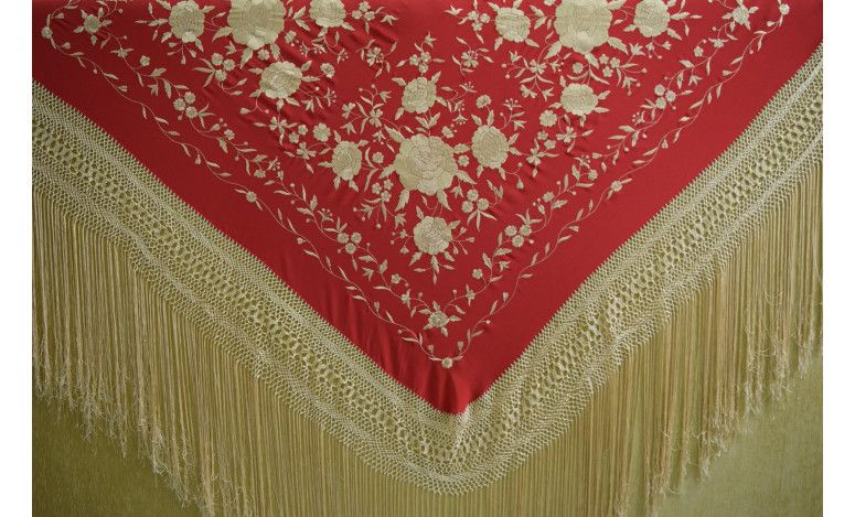 Mantón mano seda 140cm