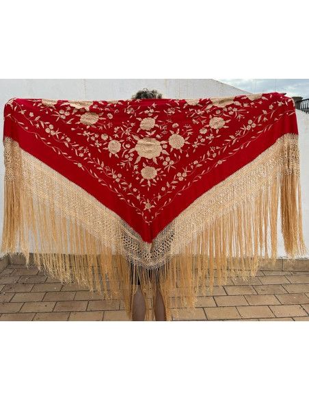 Mantón mano seda 140cm
