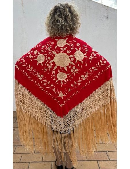 Mantón mano seda 140cm
