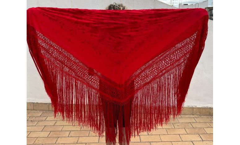 Mantón mano seda 140cm