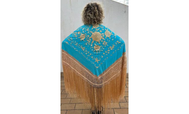 Mantón mano seda 140cm