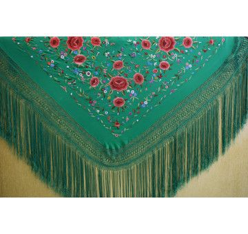 Mantón mano seda 140cm 2