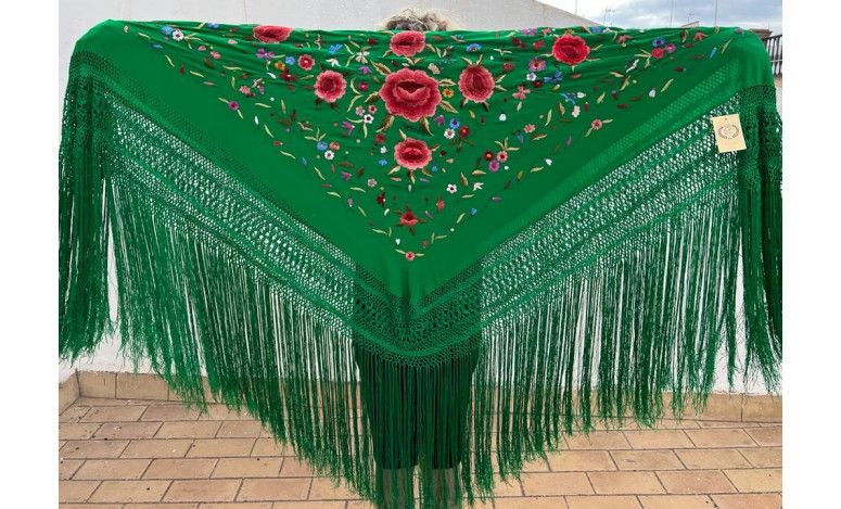 Mantón mano seda 140cm