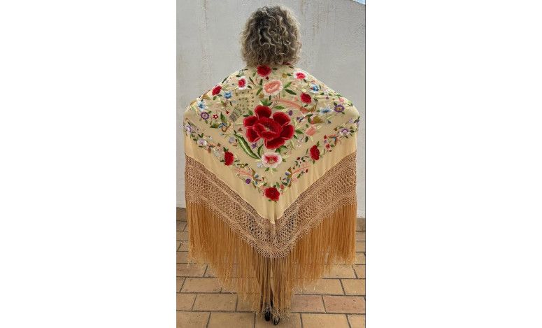 Mantón mano seda 140cm