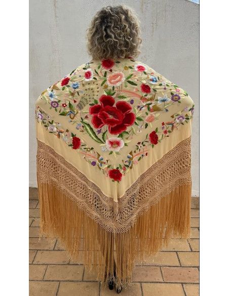 Mantón mano seda 140cm