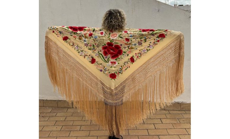 Mantón mano seda 140cm