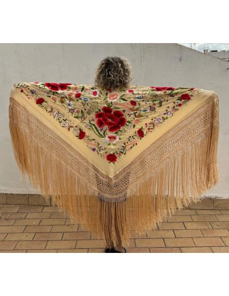 Mantón mano seda 140cm