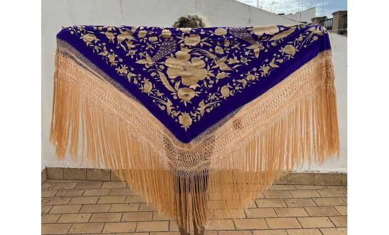 Mantón mano seda 140cm